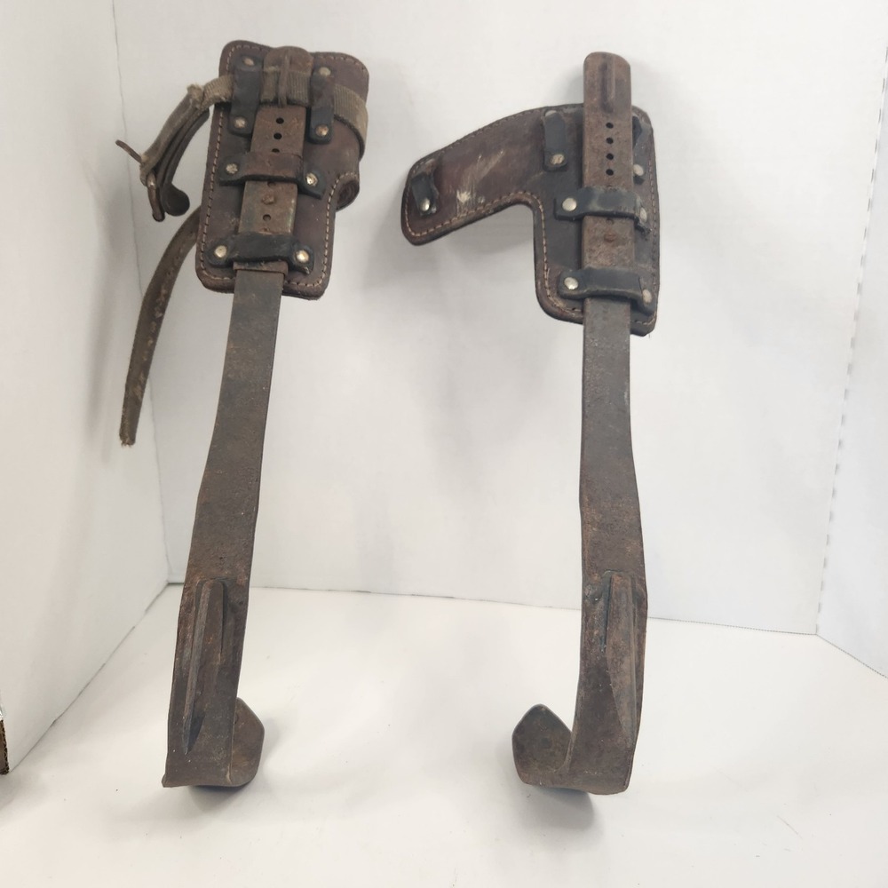Vintage Buckingham Tree Pole Climbing Spikes Spurs Model 3122 Rustic Barn Decor